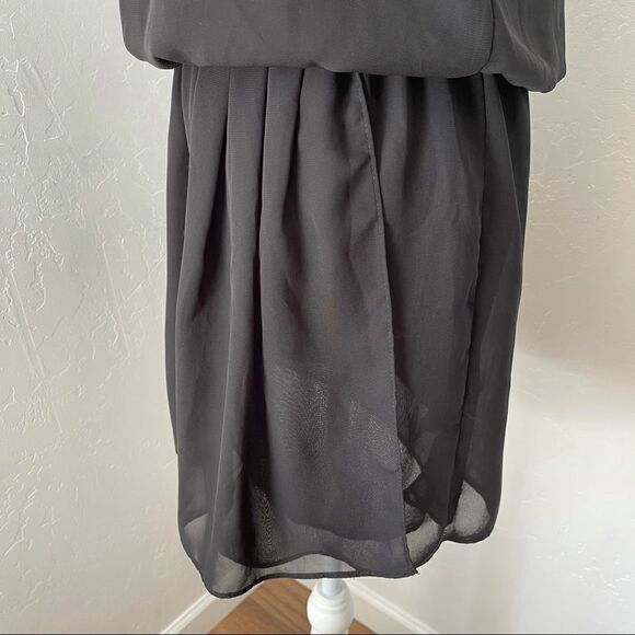 Marquis Racer Back Faux Wrap Around Mini Dress Sz M - Picture 7 of 9